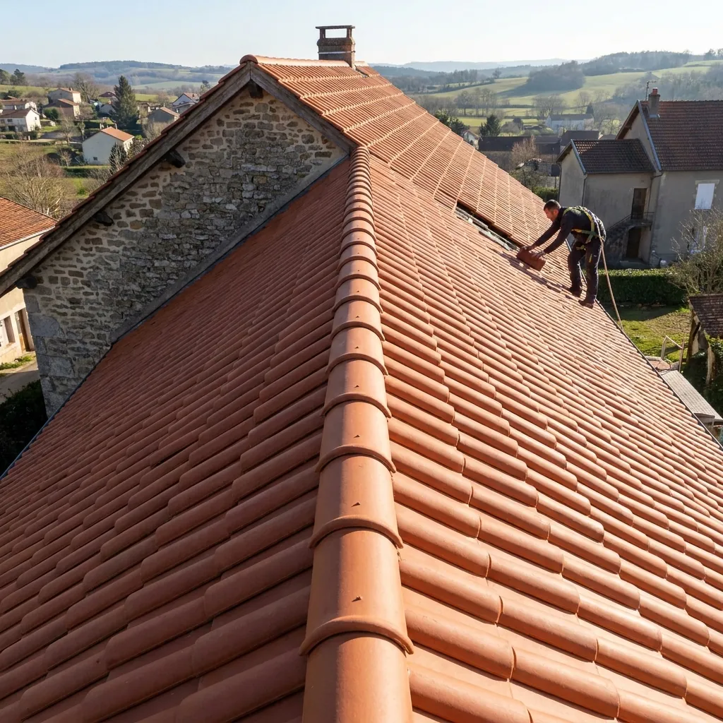 Artisan couvreur Le Bon Toit en réfection de toiture à Quinssaines