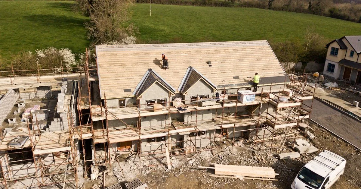 Chantier de réfection de charpente et toiture à Quinssaines