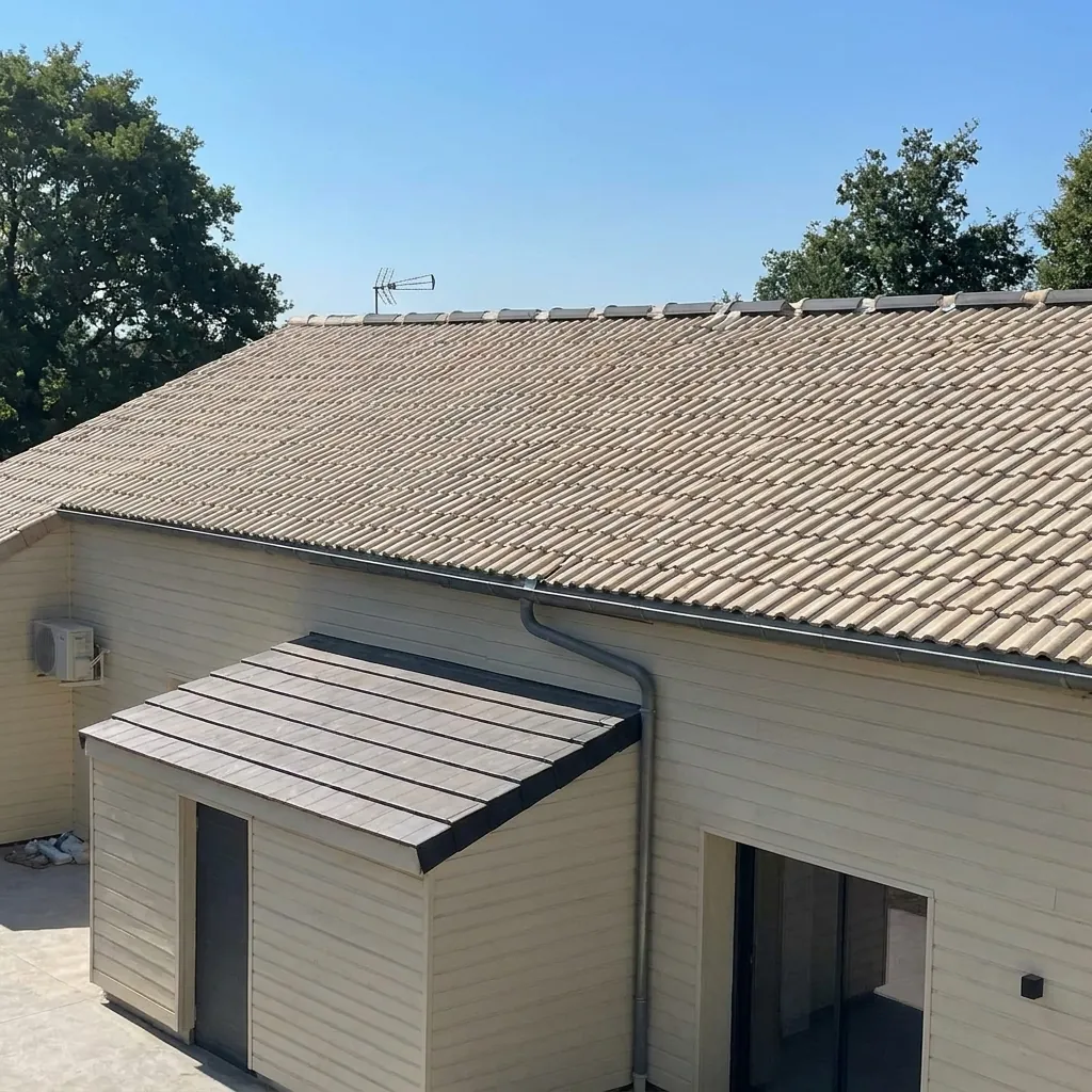 Zinguerie et gouttière en zinc sur toiture à Montluçon